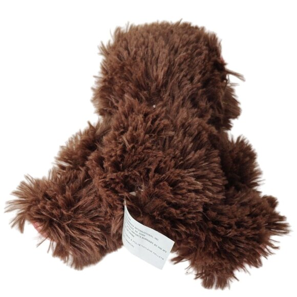 Greenbrier Brown Bear Plush Stuffed Animal Heart Nose with Glitter Ears and Feet - Picture 5 of 7